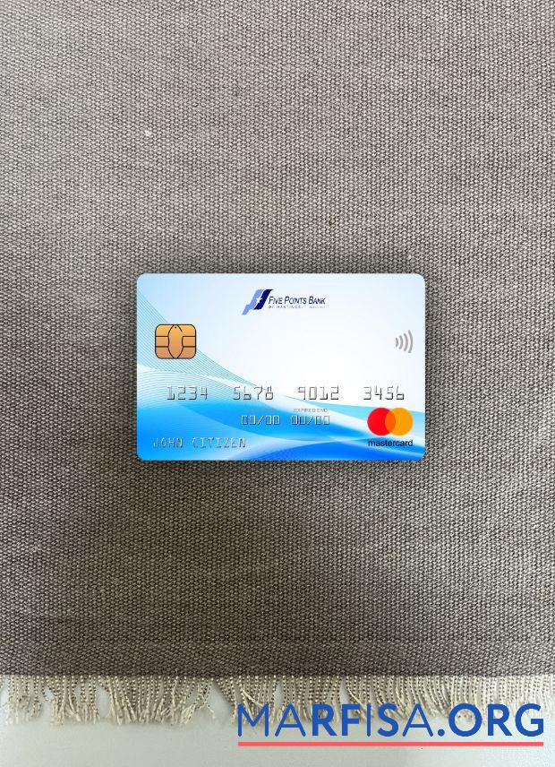 Downloadable USA Nebraska Five Points Bank mastercard photolook front real example